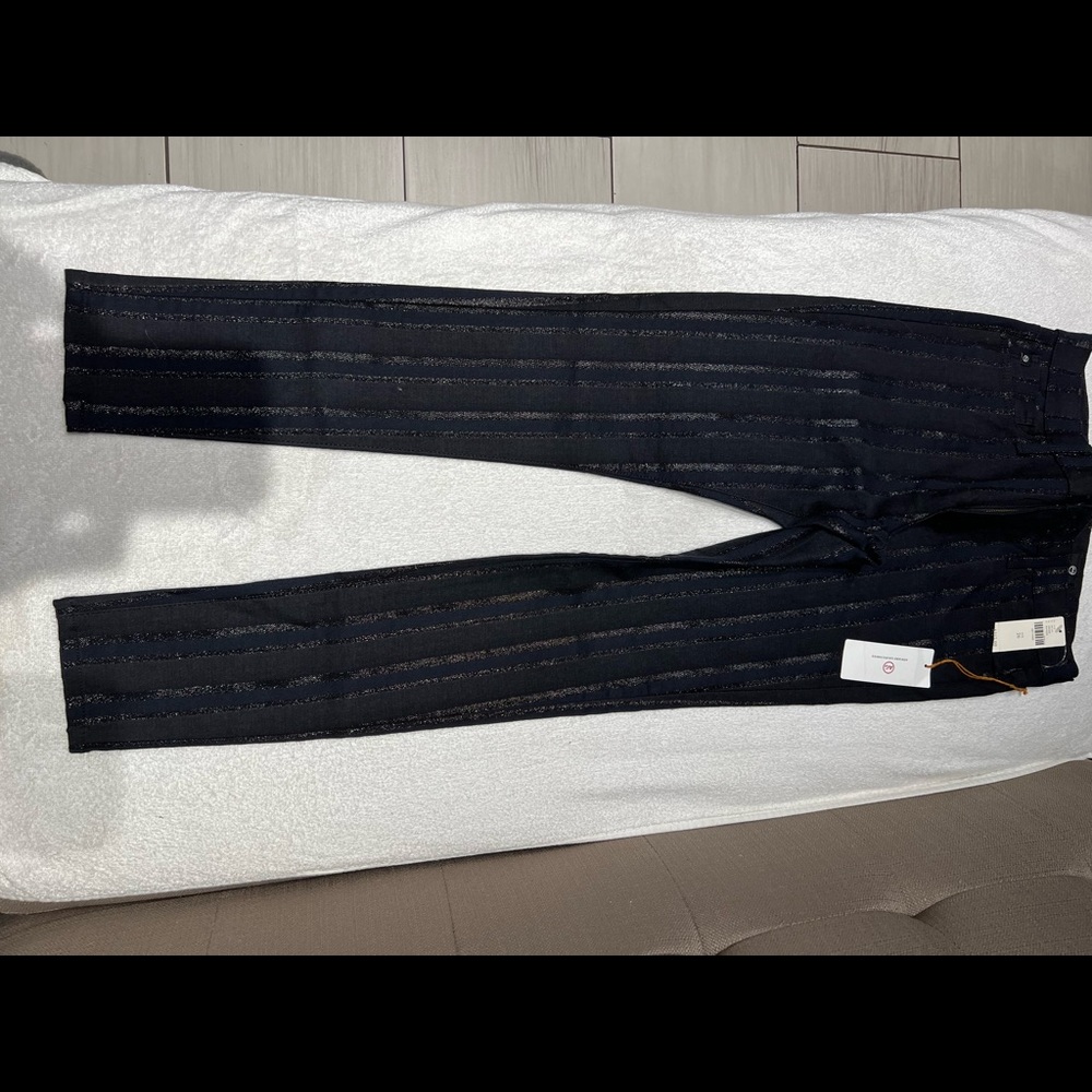 New with tags AG black/blue skinny pants size 26